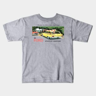 1960 FORD STATION WAGONS - advert Kids T-Shirt
